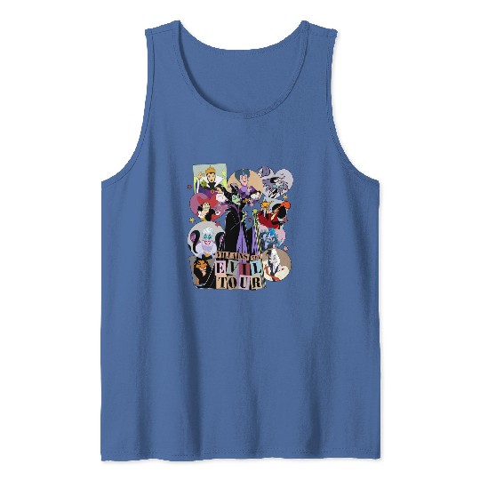 Vintage Disney Villains Evil Tour Tank Tops, Retro Disney Villains Characters Tank Tops, Villains Birthday Tank Tops, Disney Evil Friends 2023