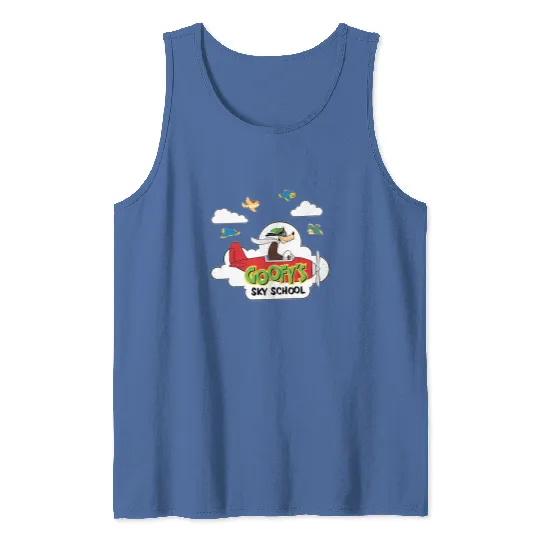 Disney Mickey And Friends Cute Goofy's Sky School Tank Tops, Mickey and Friends WDW Magic Kingdom Disneyland
