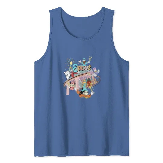 Disney Epcot Tank Tops, Vintage Epcot 1982 Tank Tops, Vintage Disney Tank Tops, Mickey And Friends, Epcot Trip Tank Tops