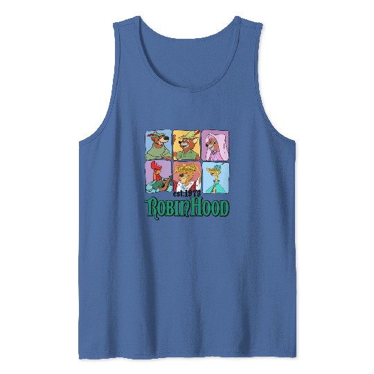 Retro Disney Robin Hood Characters Est. 1973 Tank Tops