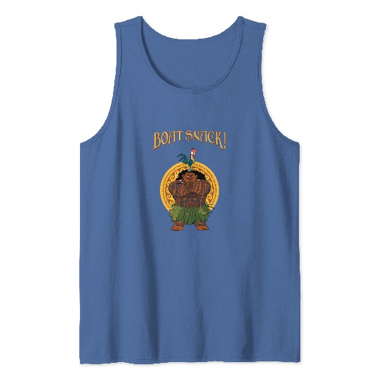 Funny Maui And Hei Hei Boat Snack Retro Tank Tops, Disney Moana