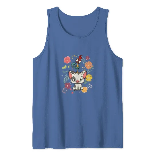 Disney Moana Tank Tops, Hei Hei and Pua Floral  Tank Tops