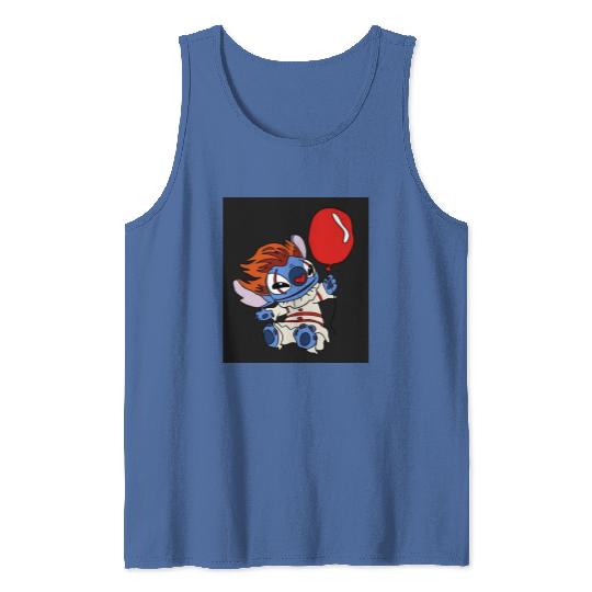 Pennywise Stitch Halloween Tank Tops, Disney Halloween Tank Tops
