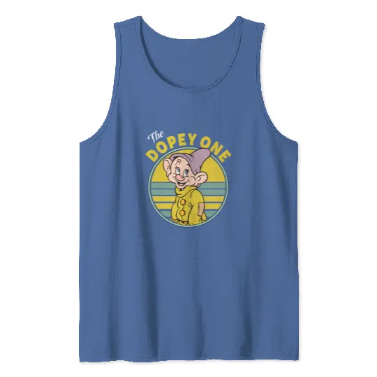 Retro 90s Vintage The Dopey One Tank Tops, Disney Snow White And Seven Dwarfs Tank Tops