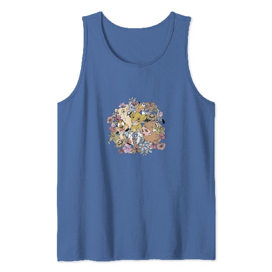 Vintage Floral Lion King, Timon and Pumbaa Tank Tops, Floral Disney Tank Tops
