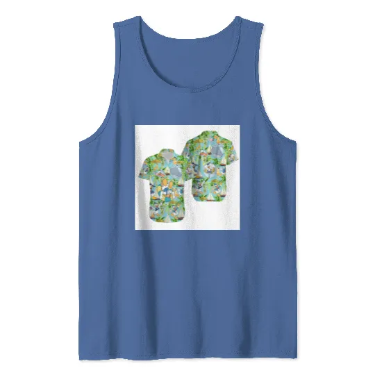 Donald Duck Hawaiian Tank Tops, Disney Aloha Donald Duck
