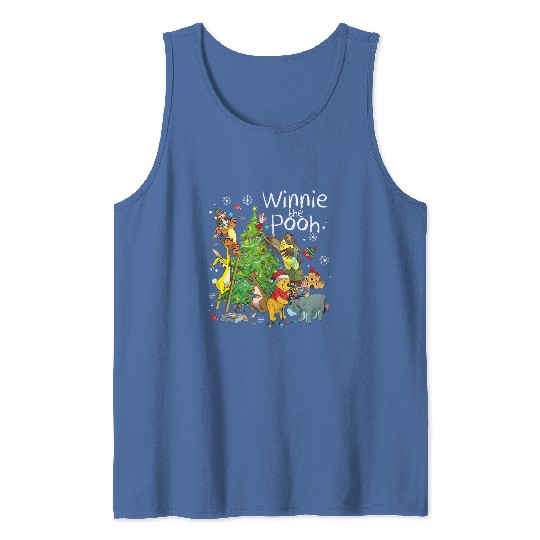 Christmas Pooh Tank Tops, Winnie the Pooh Christmas Tank Tops,  Pooh and Friends Christmas Tree Tank Tops, Disneyland Christmas Tank Tops