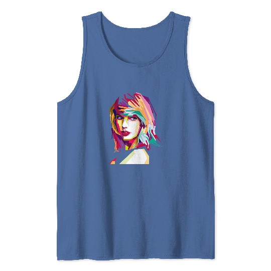 Discover Taylor Music Tank Tops, Swift WPAP Style, Taylor Vintage Graphic Tank Tops