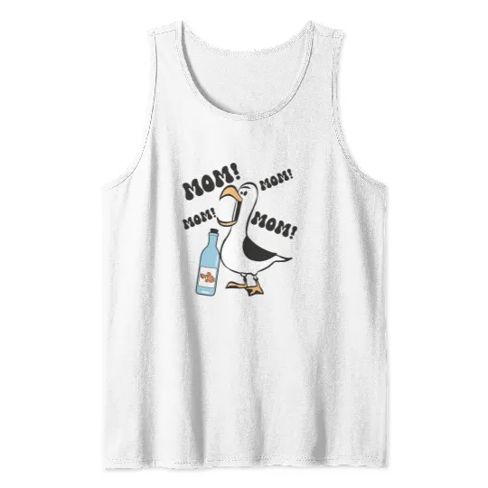 Nemo Seagull Mom Tank Tops, Disney Finding Nemo Tank Tops, Funny Nemo Tank Tops, Disney Mom Tank Tops