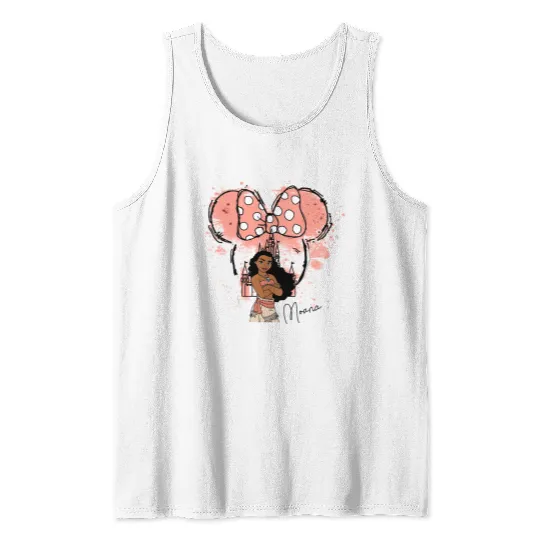 Disney Moana Princess Tank Tops, Moana Watercolor Disney Tank Tops, Moana Princess Tank Tops