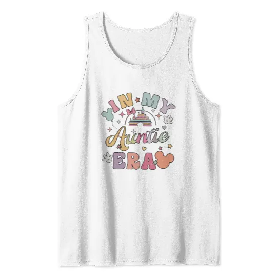 In My Auntie Era Tank Tops, Disney Aunt Tank Tops, Ears Tank Tops for Auntie