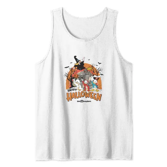 Huey Dewey Louie Duck Witch Hazel Trick Or Treat Tank Tops, Duck Tales Disney Halloween Tank Tops