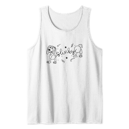 Cute Slinky Dog Disney Tank Tops, Disney Tank Tops, Mickey Ears Slinky Dog Tank Tops