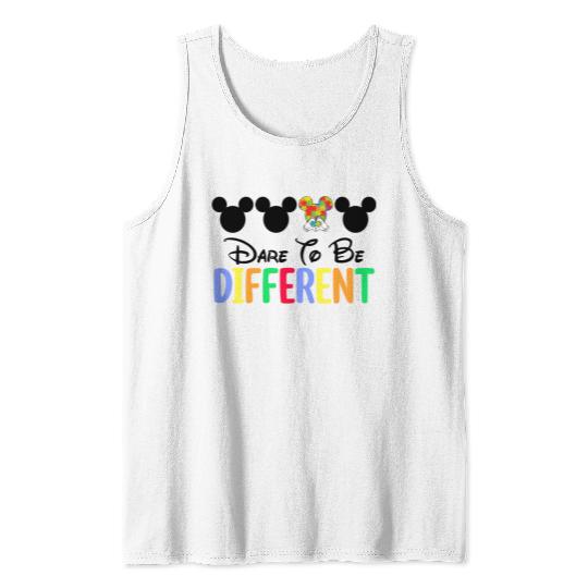 Autism Minnie Mouse Tank Tops, Disney Autism Mom Tank Tops, Mommy And Me Autism Awareness