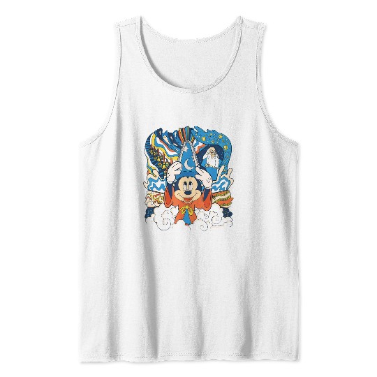 Disney Fantasia Sorcerer Mickey Stay Magical Tank Tops, Fantastic Disney Hollywood Studio