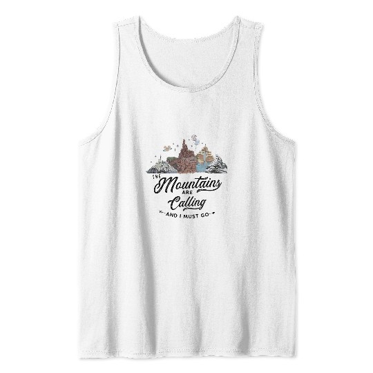 The Mountains Are Calling Tank Tops | Disney Rides: Space, Thunder, Splash, Everest