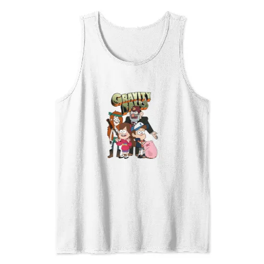 Gravity Falls Family Dynamics Tank Tops, Disney Gravity Falls 90s Tank Tops