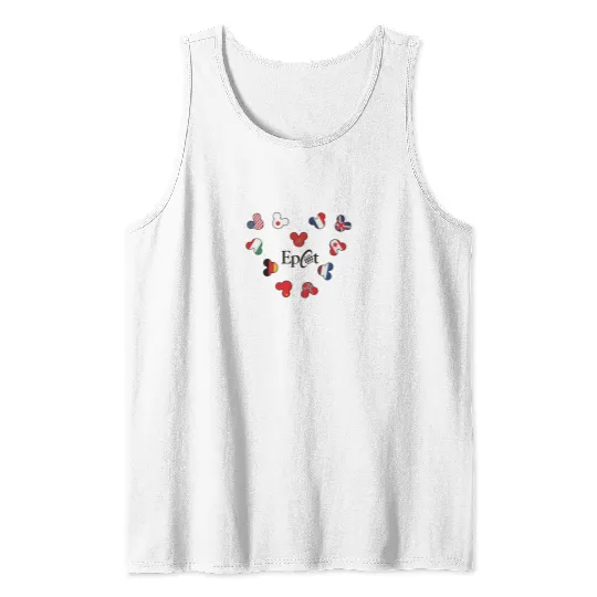 Epcot Mickey Flags Around the World Unisex Tank Tops, World Showcase, Disney Magic Kingdom, Disney Epcot