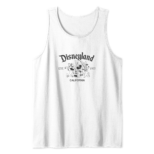 Disneyland California Tank Tops, Retro Mickey And Friends Disneyland Est 1955 Tank Tops