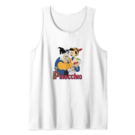 Pinocchio And Geppetto Tank Tops / Retro 90s Disney Tank Tops