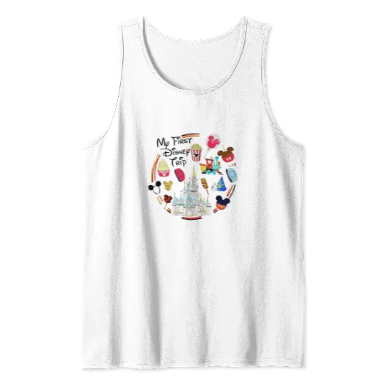 My First Disney Trip Tank Tops, Disney Tank Tops, Disney Trip Tank Tops, Disney Vacation, Family Disney Tank Tops, Disney World Tank Tops