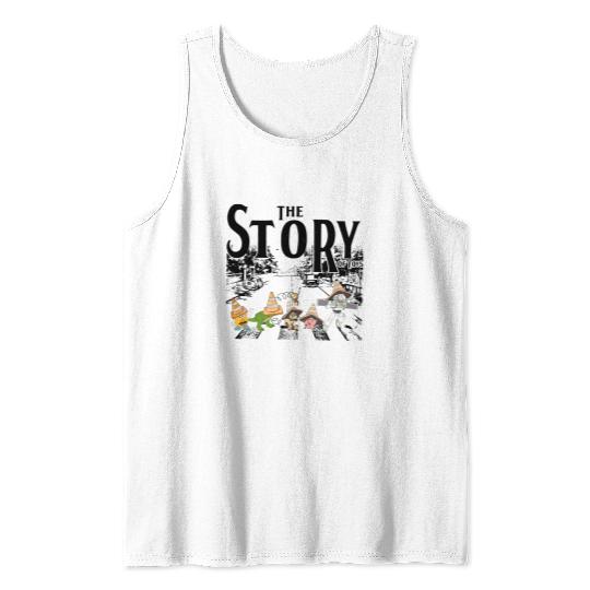Disney Toy Story Walking Abbey Road Tank Tops, Woody Buzz Lightyear Slinky Dog Tank Tops