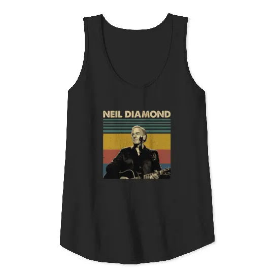 Neil Diamond Retro Vintage Tank Tops, Neil Diamond Vintage Gift Tank Tops