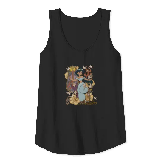 Vintage Princess Jasmine Alladin Tank Tops,Disney Character Tank Tops