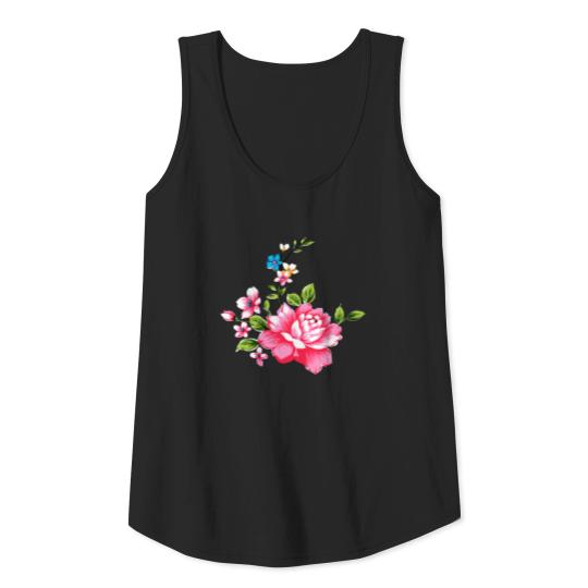 Wedding Pink Peony bunch of flowers Tank Top