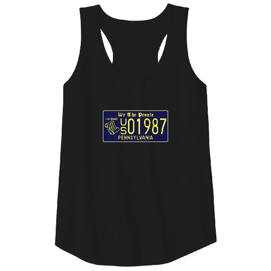 Pennsylvania 1987 Constitution License Plate Tank Top