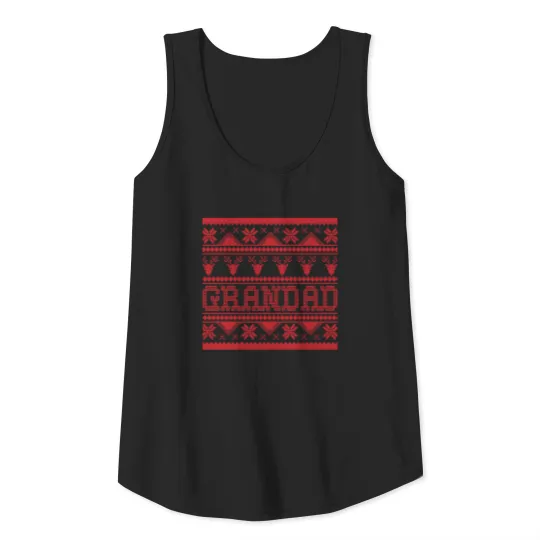 Christmas Ugly Xmas Sweater Grandad Tank Top