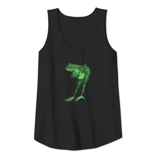 green frog frosch animal tiere pond teich Tank Top