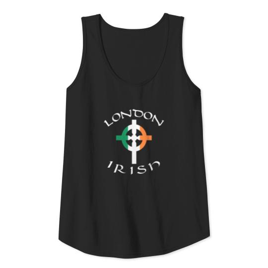 Ireland Pride Cool Gift- Celtic Cross London Irish Tank Top