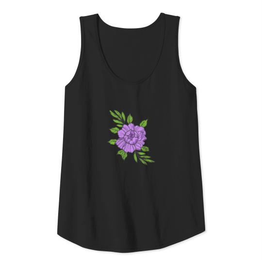 Violet Flower Tank Top