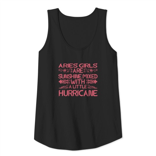 Discover Aries Girls Are Sunshine Mixed With Hurricane Tank Top