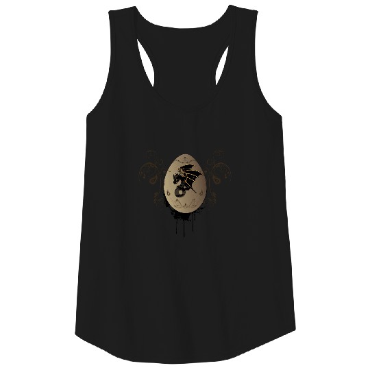Wonderful dragon in black and gold Tank Top