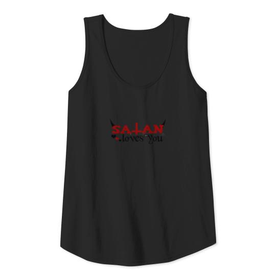 Satan Love You Luzifer Halloween Tank Top