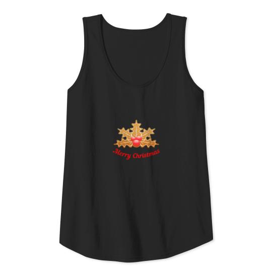 Merry Christmas Mistletoe Gingerbread Tank Top