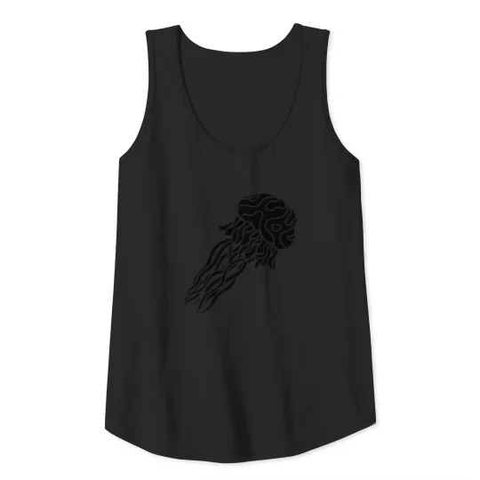 black diving jellyfish swimming underwater disgust Tank Top