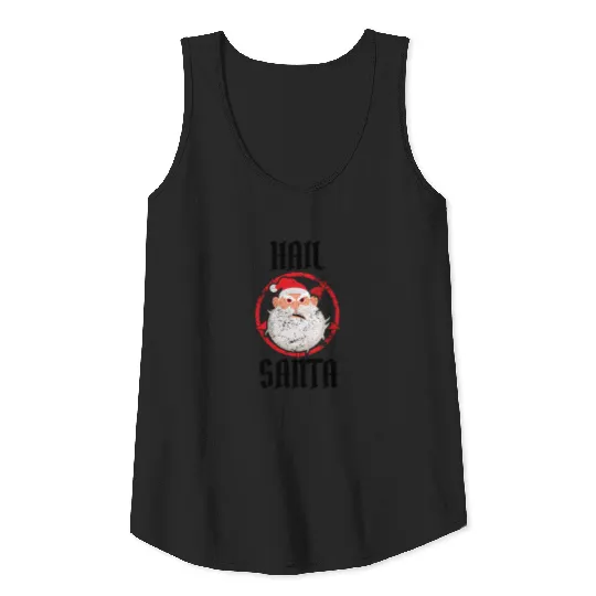 Hail Santa | Santa Claus Christmas Satan Evil Gift Tank Top