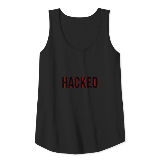 hacked computer nerd geek internet cyber data Tank Top