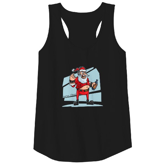 Hail Santa Anti Christmas Satan Claus Xmas Tank Top
