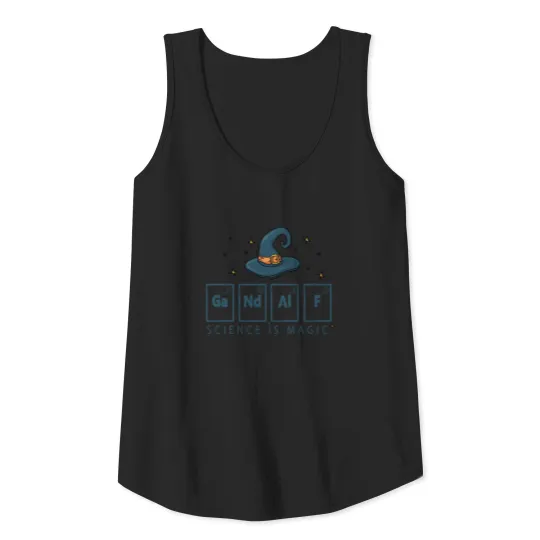 Science is magic. Gandalf. Gift idea. Tank Top