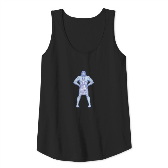 Hercules Holding Bottle With Octopus Inside Drawin Tank Top