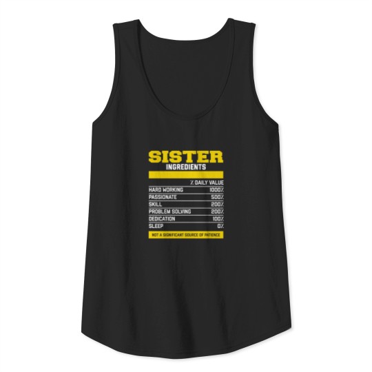 Discover Cool Sister Ingredients Tee Shirt Tank Top