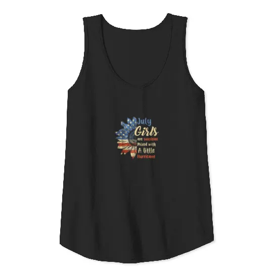 July Girls Are Sunshine Mixed Little Hurricane Tank Top