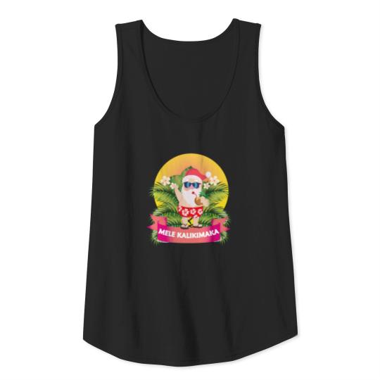 Mele Kalikimaka tropical christmas hawaii Tank Top