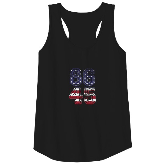 Impeach Funny Anti Trump 8645 President Distressed Tank Top