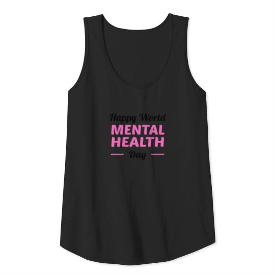 Discover Happy World Mental Health Day Cunselor Therapist Tank Top