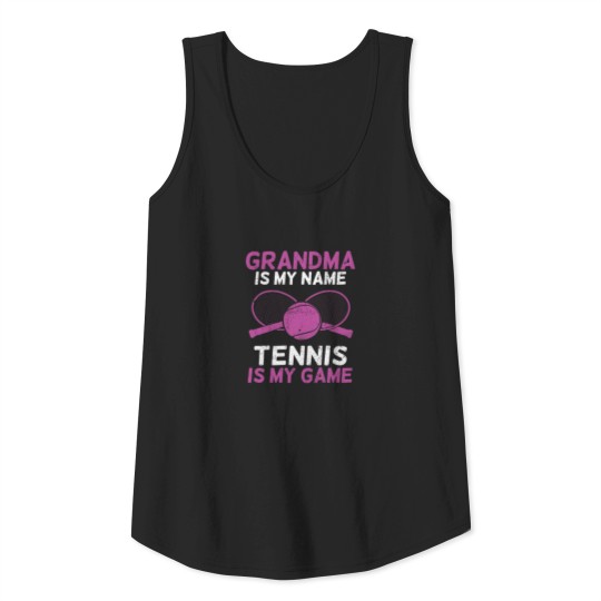 Discover Tennis Grandma Grandmother Tennis Player Gift Tank Top